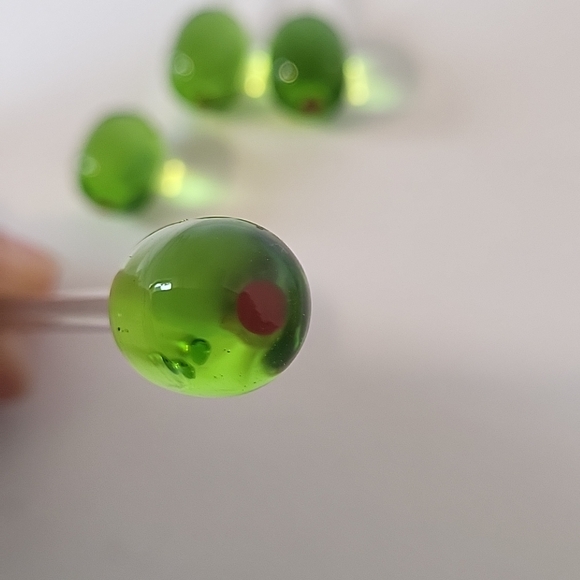 Cost Plus World Market Green Olive Glass Cocktail Picks - Picture 3 of 5